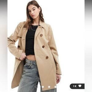 Michael Kors full button up collard belted ginger root trench coat  XL